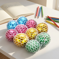 Pelota Antiestrés de Malla Plástica Colorida con Forma de Uva, Juguete Sensorial para Aliviar la Ansiedad y el Mal Humor, Unisex, Edades 2-4