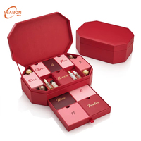 Calendrier de l'Avent de Luxe Réutilisable, Boîte en Papier Portable avec Tiroir Magnétique, Coffret Cadeau pour Bijoux, Cosmétiques, Parfums, Chocolats de Noël