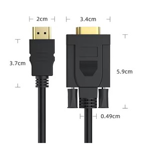 1.8m HDMI để <span class=keywords><strong>VGA</strong></span> chuyển đổi cáp Nam để nam HD video chuyển đổi Cáp màn hình cáp chiếu - Product Image 5