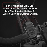 Bocina Electrónica Recargable por USB para Bicicleta, 120dB, Sonido Extra Fuerte, con Alarma Antirrobo para Bicicletas de Montaña, Carretera, Niños y Scooters
