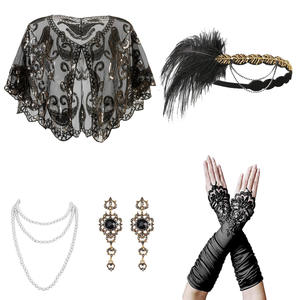 Ensemble d'accessoires Flapper <span class=keywords><strong>Gatsby</strong></span> des années 1920 Ensemble à thème Fashion Roaring 20's avec bandeau pour femme - Product Image 3
