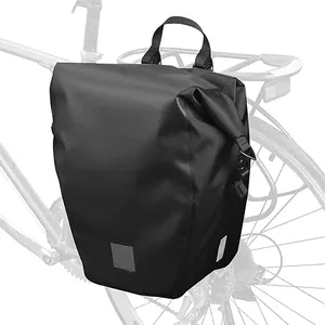 Roll-Top Design Ciclismo Trunk Bag Waterproof Bicicleta Traseira Rack Bag Bicicleta Pannier Bag Para Viagens