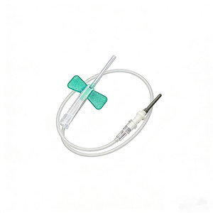 Aprobado por la CE, Set de Extracción de Sangre Estéril con <span class=keywords><strong>Aguja</strong></span> de Mariposa de Seguridad de Dos Alas 21G/23G para <span class=keywords><strong>Vacutainer</strong></span>, Apto para Uso Animal - Product Image 1