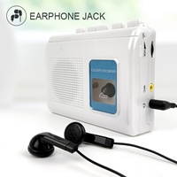 Enregistreur et lecteur de cassettes portable PANDA F-119 blanc classique avec microphone intégré, design portable, enregistrement MP3