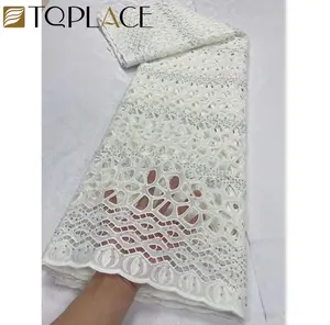 2023 African Hot Sale Colorful Lace Fabric Laser Cut Lace With Stones For Women Dress High Quality Lace Fabric