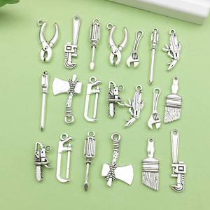 Colgante de herramienta de aleación de plata antigua con formas mixtas para accesorios de joyería DIY - Product Image 1