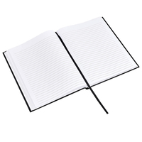 Carnet de notes personnalisé avec couverture rigide en PP, pages perforées robustes, format A4, noir