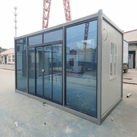 Maison de camping-car portable de luxe à 2 chambres avec structure en acier, construction rapide pour villa, complexe hôtelier, bureau, atelier, entrepôt