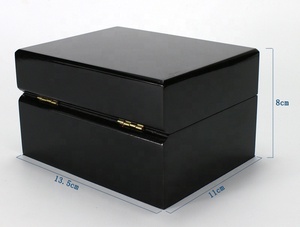 Hộp quà đồng hồ gỗ bóng mượt, bán buôn, màu đen, tùy chỉnh, sang trọng - Product Image 4