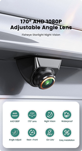 AHD CVBS phổ trở lại lên máy ảnh xe Viện trợ với đóng gói dòng 170 Độ không thấm nước LED Hidden đảo ngược xem phía sau xe máy ảnh - Product Image 3