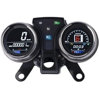 MrGauge Dasbor Digital Sepeda Motor Pengukur Ganda Speedometer Tachometer Odometer Tingkat Bahan Bakar dengan Braket Tahan Benturan