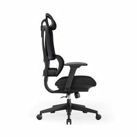 Chaise de bureau ergonomique en maille avec dossier double segmenté, appui-tête réglable, soutien lombaire, accoudoirs inclinables et couleur personnalisable
