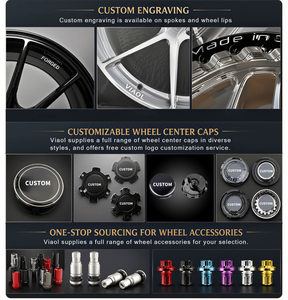 Rines Forjados Viaol de 2 Piezas, 22, 24 y 26 Pulgadas, Borde Cromado, 8 Radios, Diseño Cóncavo, Compatibles con Chevy Impala, Caprice, Rolls <span class=keywords><strong>Royce</strong></span> - Product Image 4