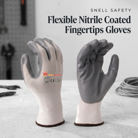 Gants de sécurité Snell en nitrile, légers, antidérapants, résistants à l'huile, durables, pour la construction et l'entretien