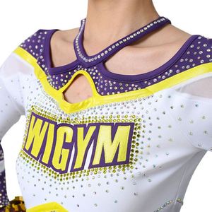 Customized Professional Integrated Color Blocking All <b>Star</b> Cheerleading Team Uniform <b>Fabric</b> Digital Print for Large Adults - Product Image 2