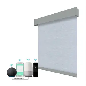 Home Smart Roller Blind Wireless Wifi Connection Google Alexa Tuya Remote Control Motorized Roller Blinds For Window