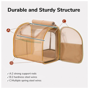 Toptan Su Geçirmez Oxford Genişletilebilir Çift Askılı Evcil Hayvan Taşıma Çantası Seyahat Araba Kullanımı için Hırsızlığa Karşı Büyük Kapasiteli Portatif - Product Image 6