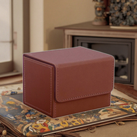 Boîte de jeu en cuir personnalisée pour cartes à collectionner TCG MTG Yu-Gi-Oh, boîte de rangement carrée flexible en PU