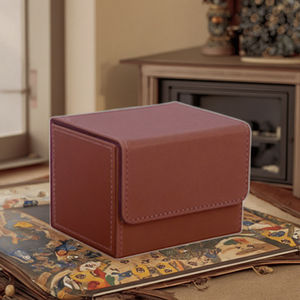 Boîte de jeu en cuir personnalisée pour cartes à collectionner TCG <span class=keywords><strong>MTG</strong></span> Yu-Gi-Oh, boîte de rangement carrée flexible en PU - Product Image 1