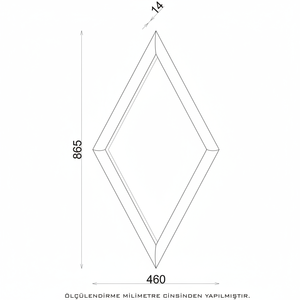 FIYA Miroir mural moderne blanc encadré en tranches de baklava pour salon/salle à manger et couloir Décoration intérieure - Product Image 1