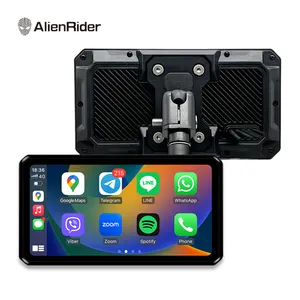 AlienRider M2 Pro אופנוע הקלטה כפולה מצלמת ניווט DVR CarPlay אנדרואיד אוטומטי עם מסך מגע 6 אינץ' רדאר 77GHz