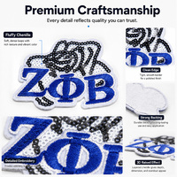 Patch brodé personnalisé à sequins, motif floral, thermocollant, pour la décoration de vêtements tendance