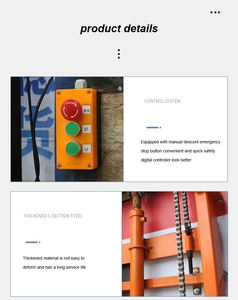 מחסן חם מכירה חם מעלית הידראולי מטען מעלית 6 מ '8 מ' 10 מ '12 מ' scissor להרים פלטפורמת הרמת אוויר הידראולי - Product Image 5