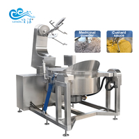 Marmite de cuisson industrielle automatique basculante pour légumes, porridge, confiture et sauce caramel, avec agitateur à double enveloppe