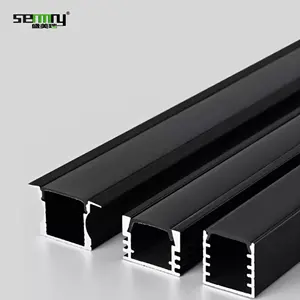 Foshan High-End strip pencahayaan Aluminium Drywall ekstrusi tersembunyi kustom strip logam profil Led