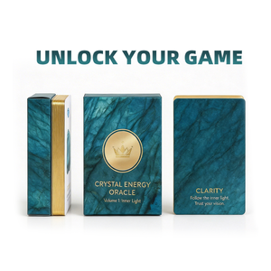 Cartes de divination en cristal élégantes certifiées FSC avec finition satinée personnalisée pour la purification énergétique - Product Image 2