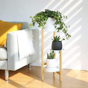 Support <span class=keywords><strong>de</strong></span> stockage <span class=keywords><strong>de</strong></span> plantes haut 3 couches présentoir <span class=keywords><strong>de</strong></span> plantes d'intérieur moderne petit support <span class=keywords><strong>de</strong></span> plante <span class=keywords><strong>de</strong></span> bambou d'angle - Product Image 4