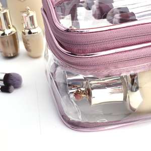 Bolsa de Maquillaje Transparente de PVC Premium, Transpirable, Unisex, de Lujo, Impermeable, <span class=keywords><strong>con</strong></span> Cierre de Cremallera, de Gran Capacidad - Product Image 4