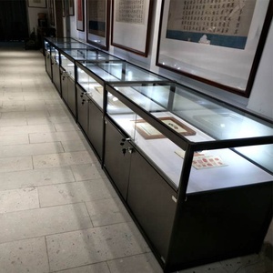 <span class=keywords><strong>Vitrine</strong></span> à bijoux en aluminium <span class=keywords><strong>noir</strong></span>, armoire de présentation verrouillable en <span class=keywords><strong>bois</strong></span>, profilé en aluminium pour table - Product Image 2