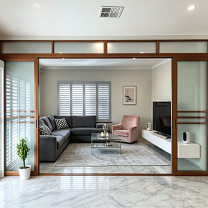 Ready to Ship Custom Standard Aluminum <b>Sliding</b> Patio Door Insulated Glass Soundproof Weather Resistant for Residential House - Product Image 1