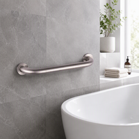 Barre d'appui murale en acier inoxydable brossé pour salle de bain, main courante de sécurité pour douche, rail de soutien pour toilettes handicapées