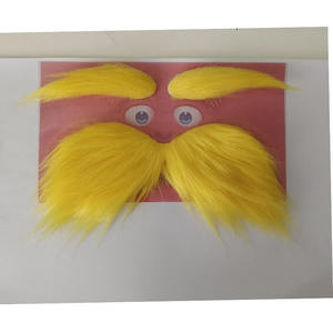 Moustache et sourcils autocollants jaunes <span class=keywords><strong>Dr</strong></span>. <span class=keywords><strong>Seuss</strong></span> le Lorax - Product Image 1
