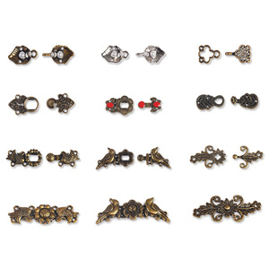 Chinese Frog Buttons Alloy Retro Floral Design For Cheongsam Hanfu Ancient Costume Detachable Metal Fasteners - Product Image 1