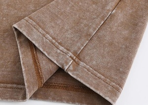 Áo thun cotton dày dặn, kiểu dáng rộng, thiế<span class=keywords><strong>t</strong></span> kế <span class=keywords><strong>t</strong></span>ùy chỉnh, giặ<span class=keywords><strong>t</strong></span> mài vintage, unisex - Product Image 4