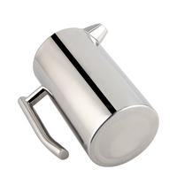 Cafetière à piston double paroi en acier inoxydable Tenrey, portable, résistante à la chaleur, pour le camping