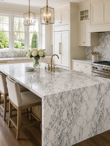 Mármol Natural Blanco Arabescato Union Stone, Losa Grande Pulida, Superficie Moderna Impermeable para Encimeras de Cocina, 1 Año de Garantía para Hoteles - Product Image 5