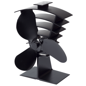 Ventilador superior de tres cuchillas para estufa de leña, estufa de Pellet, horno de <span class=keywords><strong>Gas</strong></span>, Ultra silencioso, bajo temperatura, pequeño, negro - Product Image 1