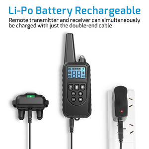 Collier de dressage de chien rechargeable de haute qualité étanche affichage LCD à distance matière plastique mode de contrôle anti-aboiement en option - Product Image 5