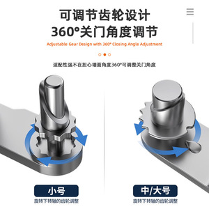 บานพับเฟอร์นิเจอร์ สแตนเลส 304 แบบติดตั้งฝังใน พร้อมสปริงกลับอัตโนมัติ - Product Image 4