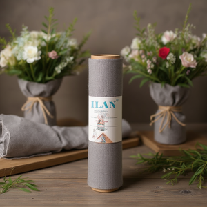 Tela de Lino ILAN de 48 cm x 4,5 m, Color Gris, para Envolver Flores - Product Image 3