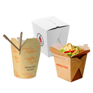 Dùng một lần takeout thực phẩm hộp Takeaway Trung Quốc gạo mì thực phẩm Hộp lấy đi mì bao bì cho mì hộp giấy - Product Image 4