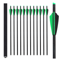 Flèches de carabine à poulies en carbone de 20 pouces (7,62 mm) les plus vendues avec pointes en acier et ailettes en plastique de 3 pouces en forme de bouclier lunaire pour la chasse et le tir