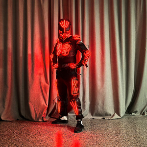 Ropa luminosa LED; Conjunto de armadura de guerrero con máscara de hierro ligero de siete colores; Traje de rendimiento de robot de armadura de Halloween. - Product Image 6