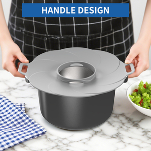 Mới đến <span class=keywords><strong>Silicone</strong></span> đun sôi trên tràn Stopper Nắp BPA miễn phí cấp thực phẩm <span class=keywords><strong>Silicone</strong></span> nồi bao gồm đa chức năng <span class=keywords><strong>Silicone</strong></span> nồi Pan Nắp - Product Image 4
