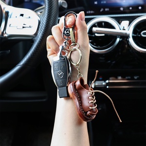 Boshiho Custom logo <b>Key</b> Holder <b>Leather</b> Travel Car <b>Key</b> Pouch Keyring Best Quality Keychain for <b>Key</b> Holder - Product Image 5