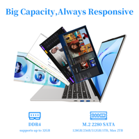 New Factory Wholesale Cheap 16.1-Inch Business Laptop Plastic Metal Windows 11 Intel Quad-Core 1.7GHz SSD Full HD IPS Panel